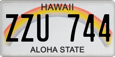 HI license plate ZZU744