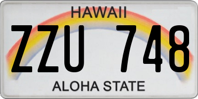 HI license plate ZZU748