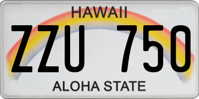 HI license plate ZZU750