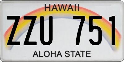 HI license plate ZZU751