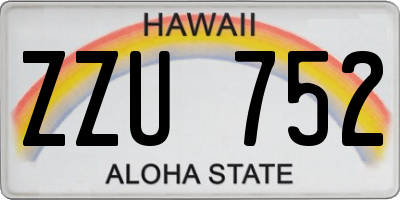 HI license plate ZZU752