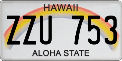 HI license plate ZZU753