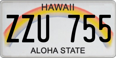 HI license plate ZZU755