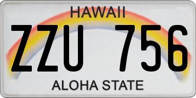 HI license plate ZZU756