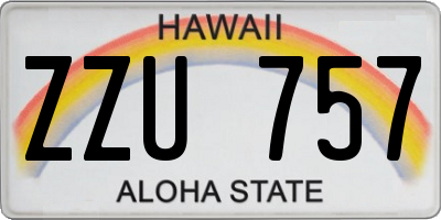 HI license plate ZZU757