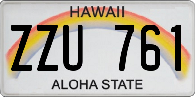 HI license plate ZZU761