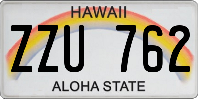 HI license plate ZZU762