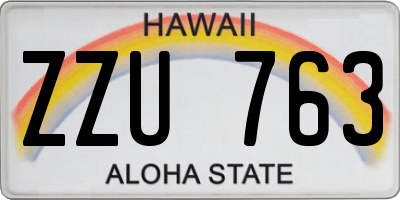 HI license plate ZZU763