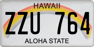 HI license plate ZZU764