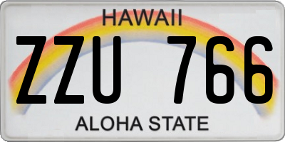 HI license plate ZZU766