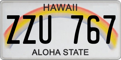 HI license plate ZZU767