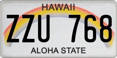 HI license plate ZZU768