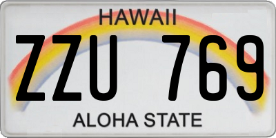 HI license plate ZZU769