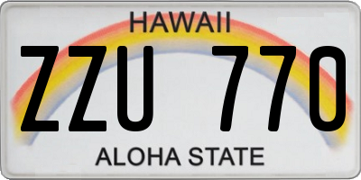 HI license plate ZZU770