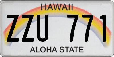 HI license plate ZZU771