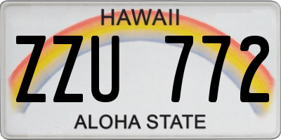 HI license plate ZZU772