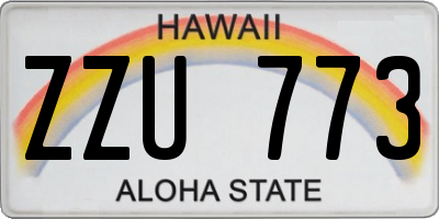 HI license plate ZZU773