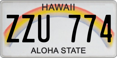 HI license plate ZZU774