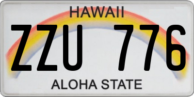 HI license plate ZZU776