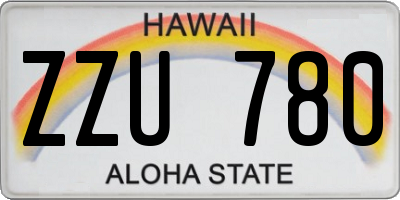 HI license plate ZZU780