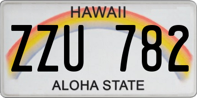 HI license plate ZZU782