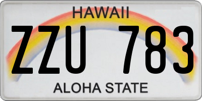 HI license plate ZZU783