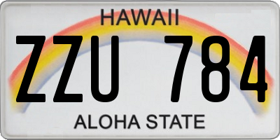 HI license plate ZZU784