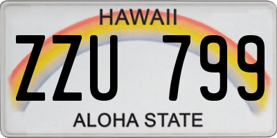 HI license plate ZZU799