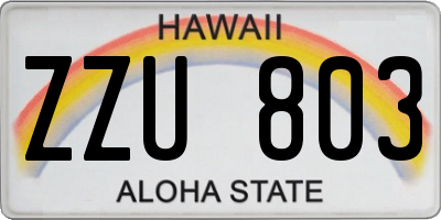 HI license plate ZZU803