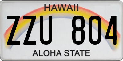 HI license plate ZZU804