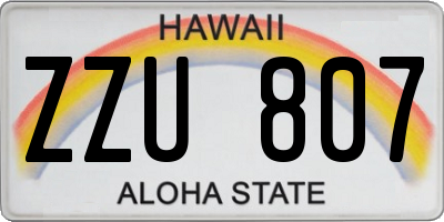 HI license plate ZZU807