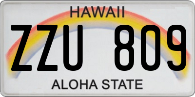 HI license plate ZZU809