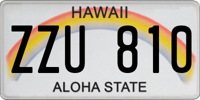 HI license plate ZZU810