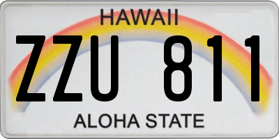 HI license plate ZZU811