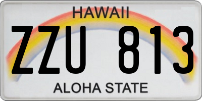 HI license plate ZZU813