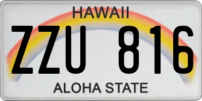 HI license plate ZZU816