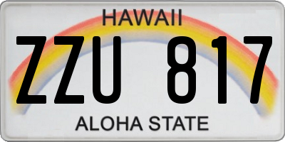 HI license plate ZZU817