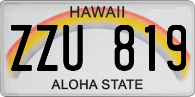 HI license plate ZZU819