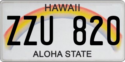 HI license plate ZZU820