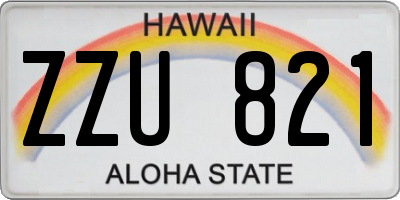 HI license plate ZZU821