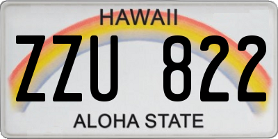 HI license plate ZZU822