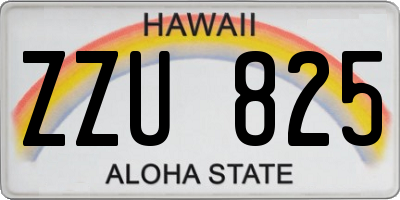 HI license plate ZZU825