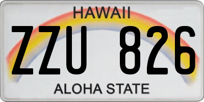 HI license plate ZZU826