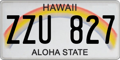 HI license plate ZZU827