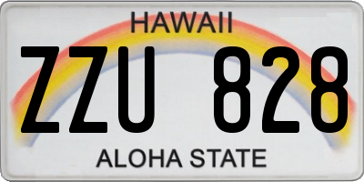 HI license plate ZZU828