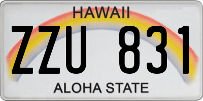 HI license plate ZZU831