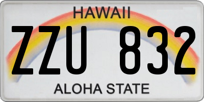 HI license plate ZZU832