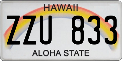 HI license plate ZZU833