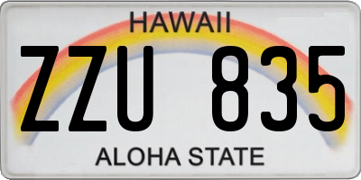 HI license plate ZZU835