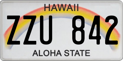 HI license plate ZZU842